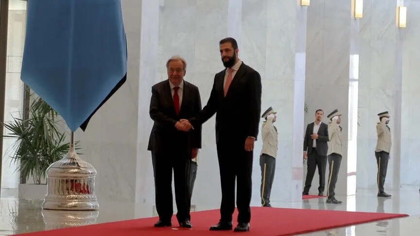 BM Genel Sekreteri Guterres, Suriye Cumhurbaşkanı Şara ile görüştü