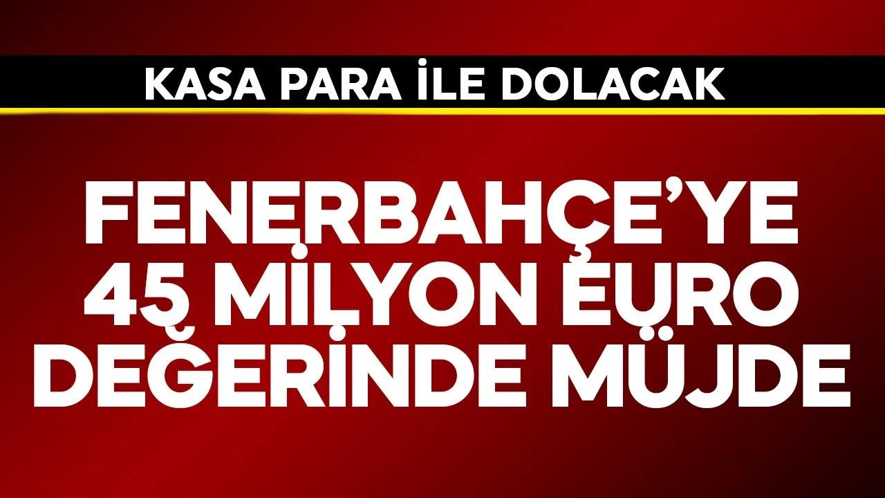 Fenerbahçe'ye 45 milyon euroluk müjde! Kasa para dolacak