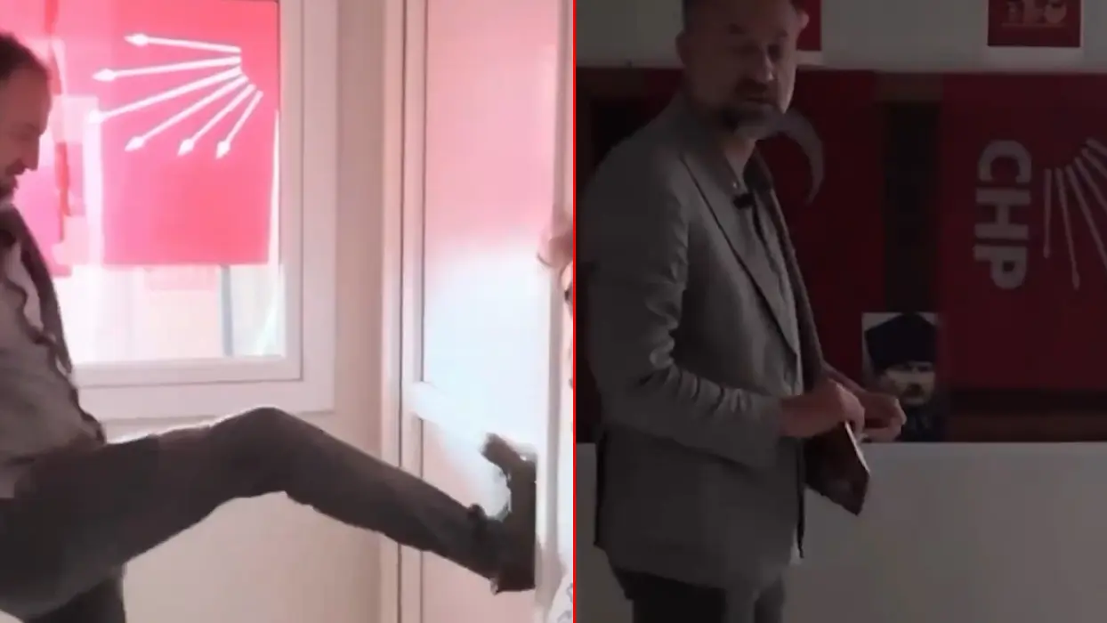 CHP'de çiçeklerin yerini tekmeler aldı! Kapıyı kırarak devir teslim yaptılar