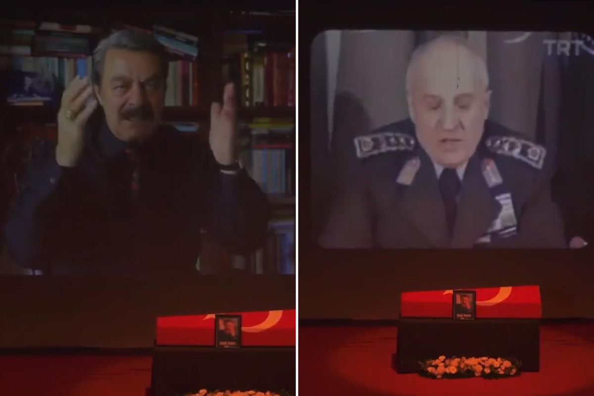 Kadir İnanır'ı anma töreninde "Kenan Evren" gerilimi! Bir kişi salondan çıkarıldı